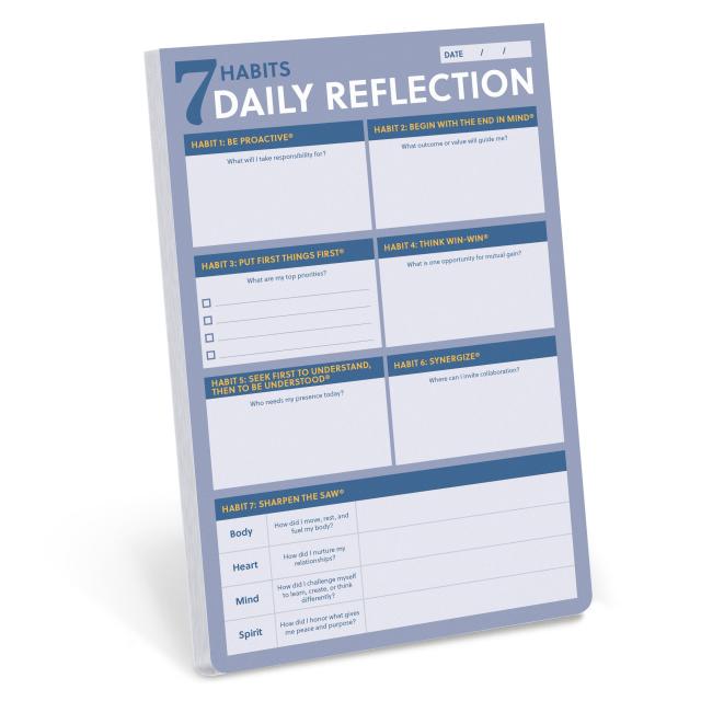 7 Habits Daily Reflection Notepad