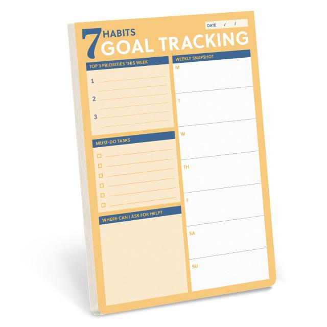 7 Habits Goal Tracking Notepad